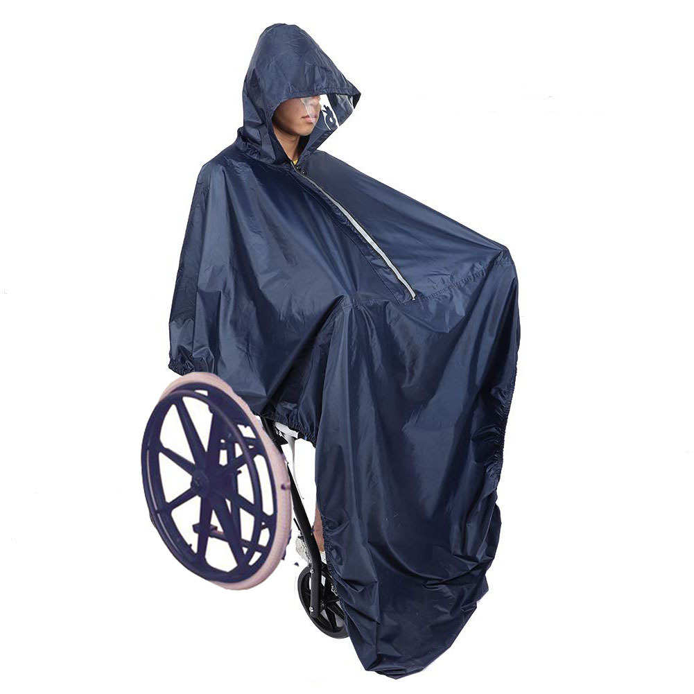 精品手动电动轮椅专用雨披雨衣防水防风带袖防雨老人老年残疾车配