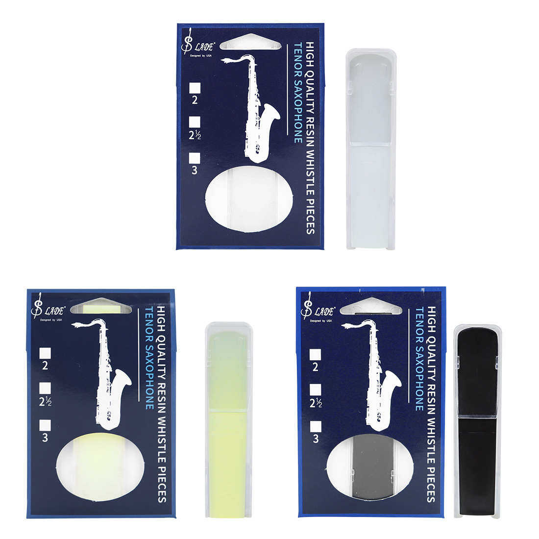 LADE次中音萨克斯2.5号哨片降B调树脂哨片独立包装初学萨克斯簧片