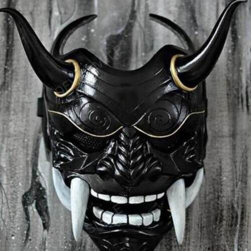 Halloween Masquerade Red Prajna Mask Cospiay Noh Japanese