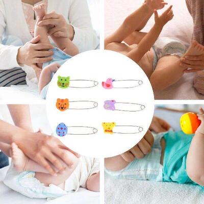 30 Pcs Baby Diaper Pins Infant Safety Long Diapers Adult