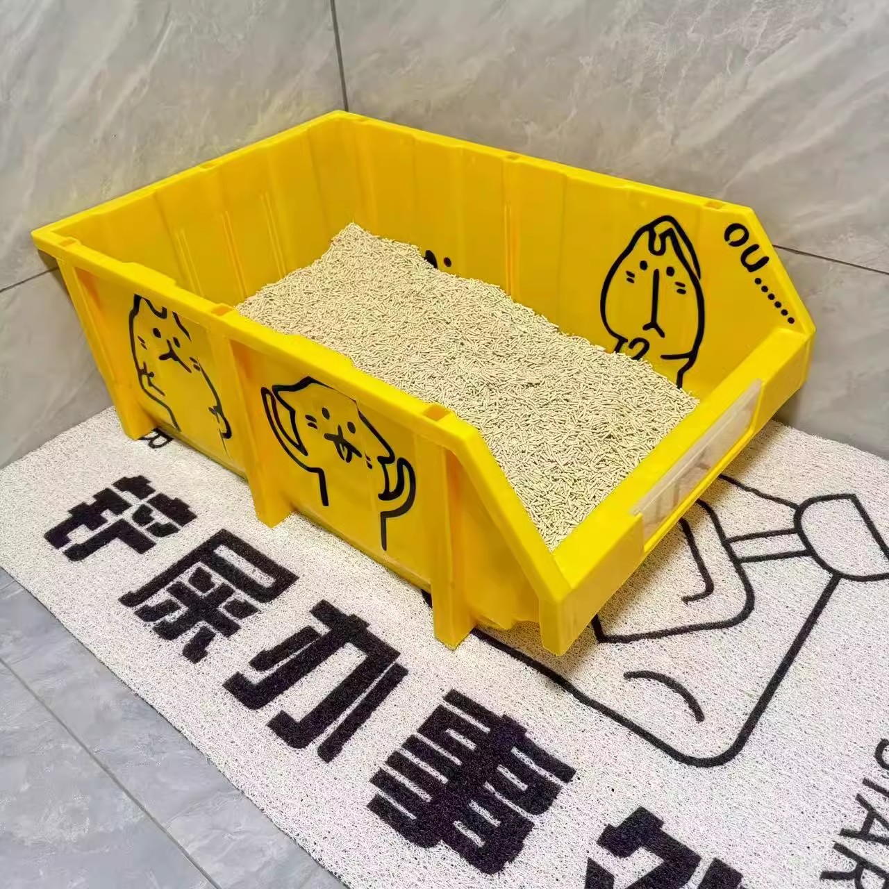 猫砂盆超大号全开放式特大号防外溅缅因猫大型超级集装箱猫咪双层