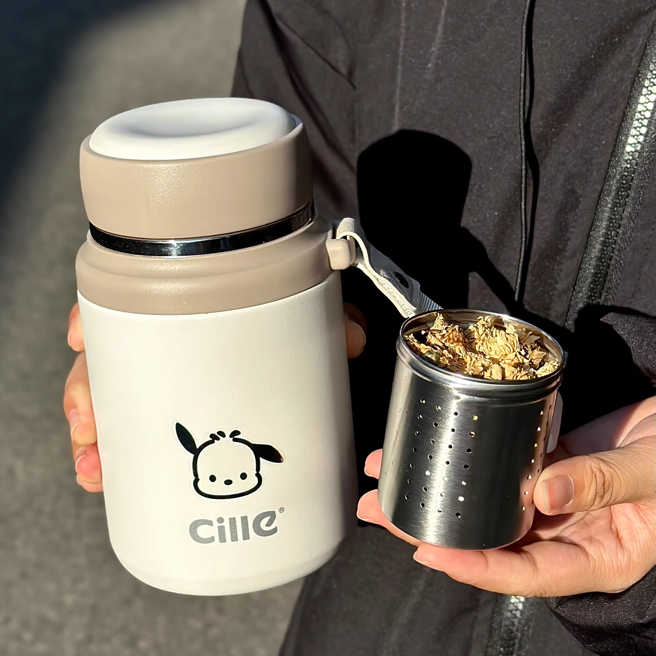 希乐茶水分离保温杯316男女士高档泡茶养生水杯车载便携随身杯子
