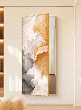 奶油关身镜装玄饰风画抽象推拉隐藏式可遮挡关闭HJBJ-202隐形穿衣