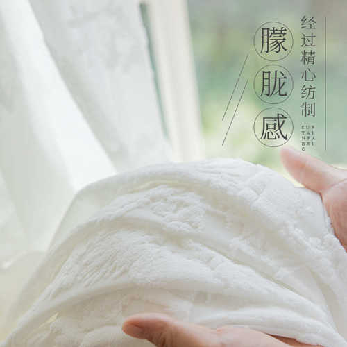 法式奶油色纱帘浮雕复古窗纱高级感客厅窗帘透光不透人白纱卧室纱