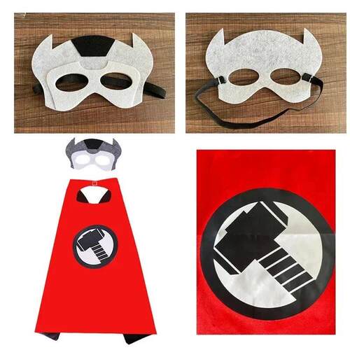 Superhero Cosplay Capes for Boys Girls Captain America Hulk