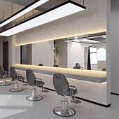 大网红理发店挂子专用壁墙烫染剪发横镜挂带灯发985廊通镜美发店