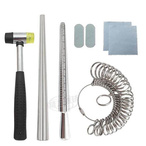 戒指圈戒指测量棒手指尺寸大小圈号美码锤子矫正整形修复工具套装