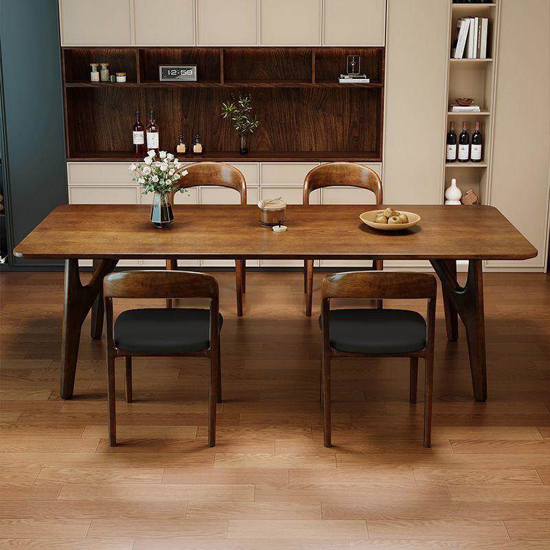 白蜡木餐桌全木家原木中古实风长美式复古小户用QT型吃饭餐厅方形