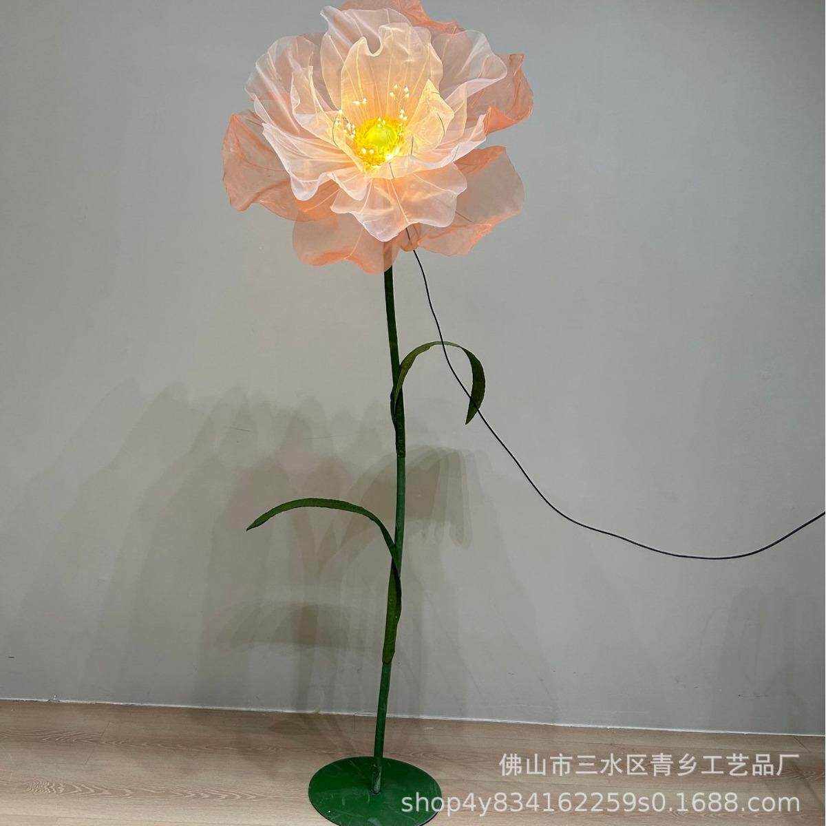 手工真丝花布料欧根纱透明婚礼巨型丝网花艺装饰纸艺网纱拍照道具