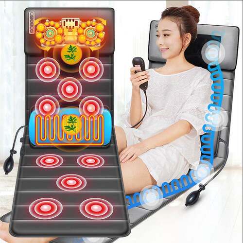 家用多功能 电动床垫可拆卸折叠式 红外线按摩枕电动全身按摩器