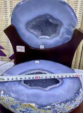 厂家批发天然巴西玛瑙聚宝盆摆件 洞玛瑙聚宝盆钱袋子开业礼品