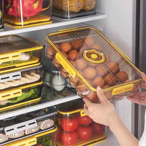 2026新款高档冰箱收纳盒食品级食物专用保鲜盒厨房鸡蛋密封储物盒