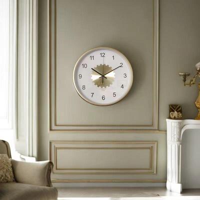 约时尚大挂钟家用圆形静音挂钟客简厅美室内OAT式挂气钟