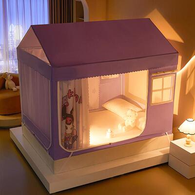 孩子宽132025年新5小床上人分床神器矮遮光床帘儿童蚊帐库洛单米