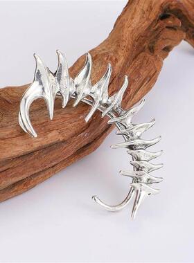 earrings thorn spine skeleton mechanical wind ear hook clip