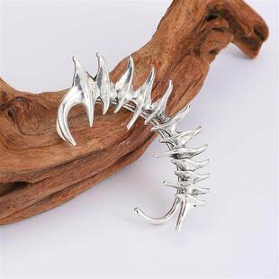 skeleton clip earrings spine ear hook wind thorn mechanical
