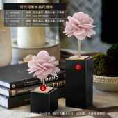 轻装 饰品天然晶石客厅摆件9zrt花工电视柜奢艺品水晶家居玄关酒柜