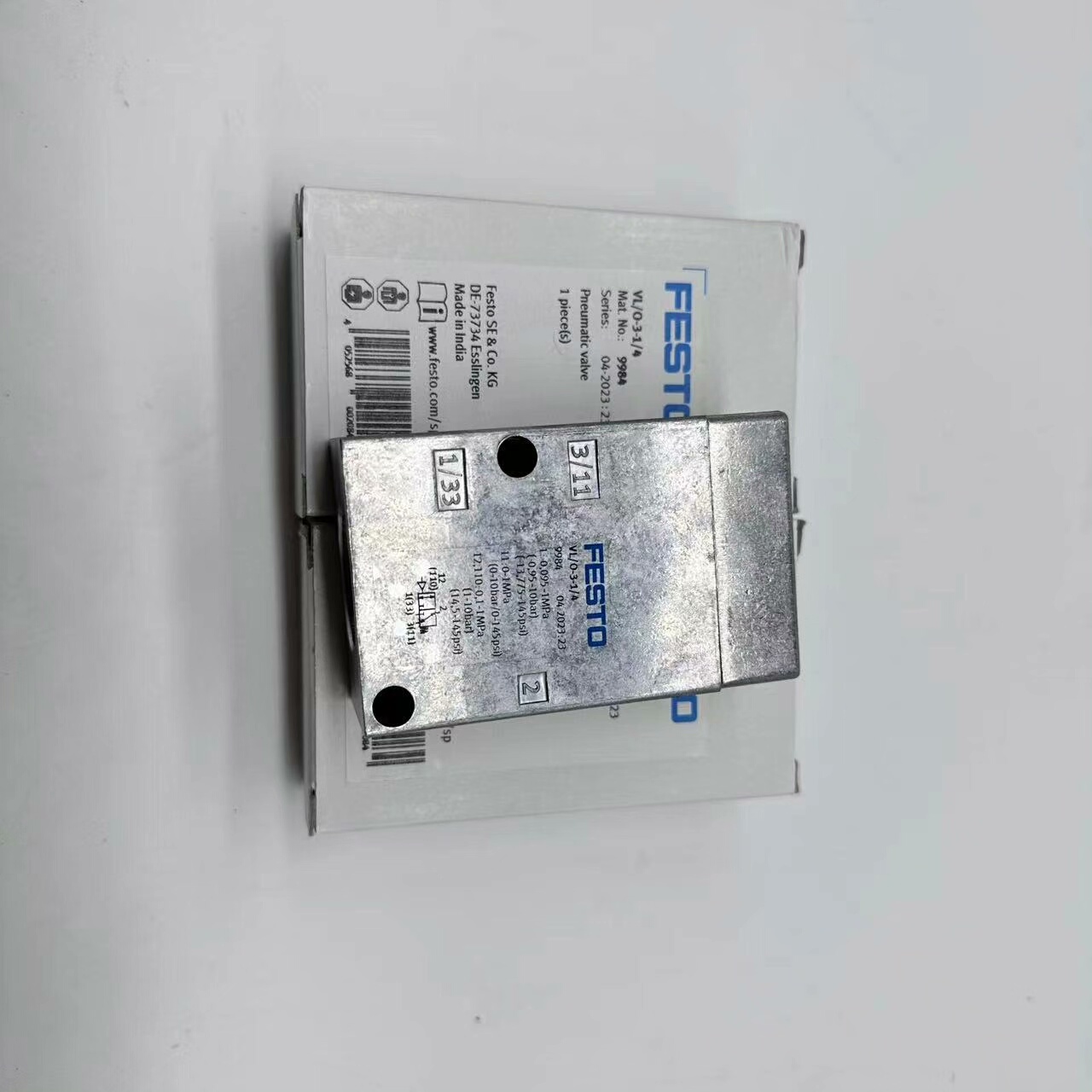 费斯托（FESTO）气控阀全新原装正品未拆封：VL/O-3-