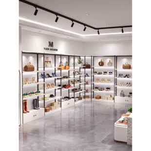 男女鞋子展示架鞋店专用鞋架服装店商用陈列鞋柜卖鞋多层落地货架