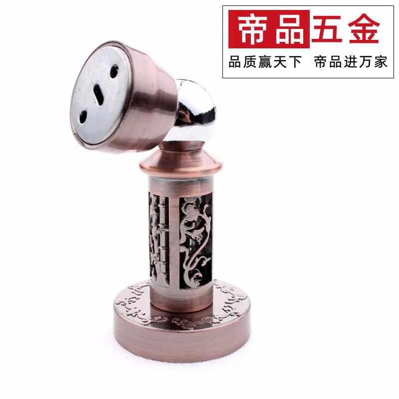 欧式加厚强磁红古铜雕花锌合金高档门吸门碰门挡揭阳门吸厂