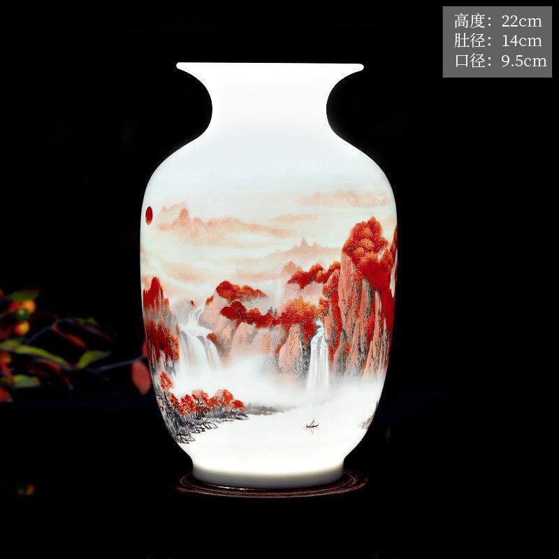 正品鸡毛掸子收家纳插鸡毛掸子的花瓶陶瓷器居装饰干品瓶摆件插花