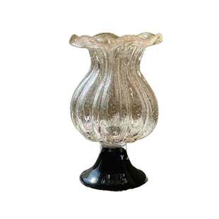 中古风透明洒金琉璃花瓶高颜值客餐厅花瓶插花高级感卧室装饰品