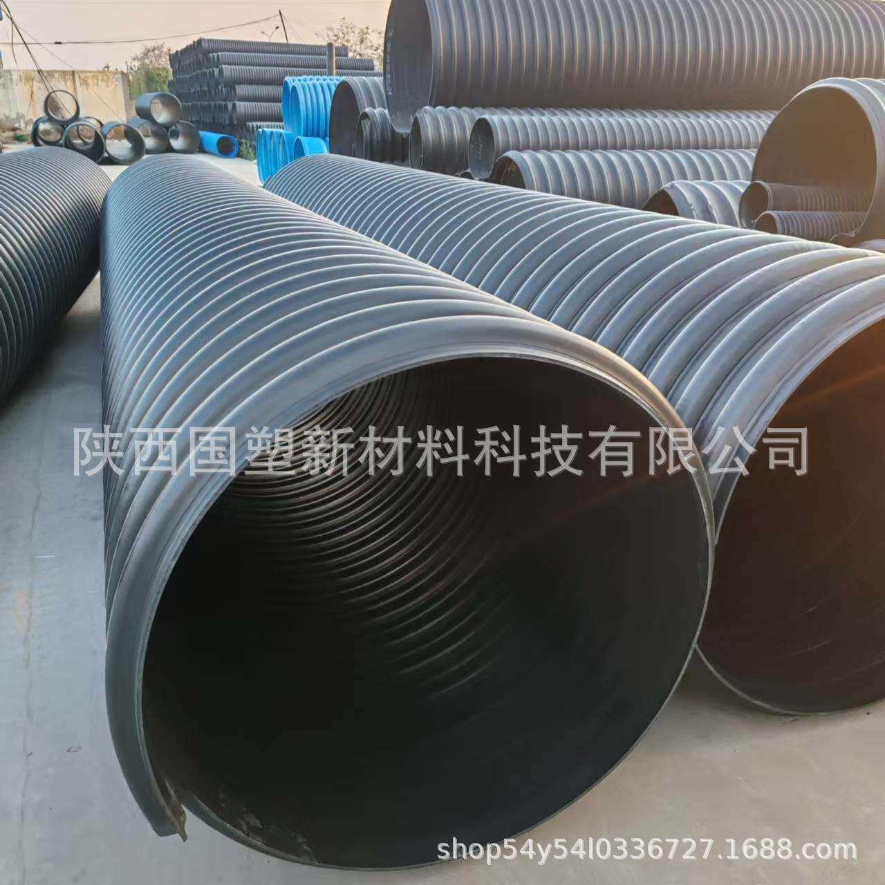 厂家直供埋地排水用增强钢带聚乙烯波纹管耐腐蚀螺旋管道