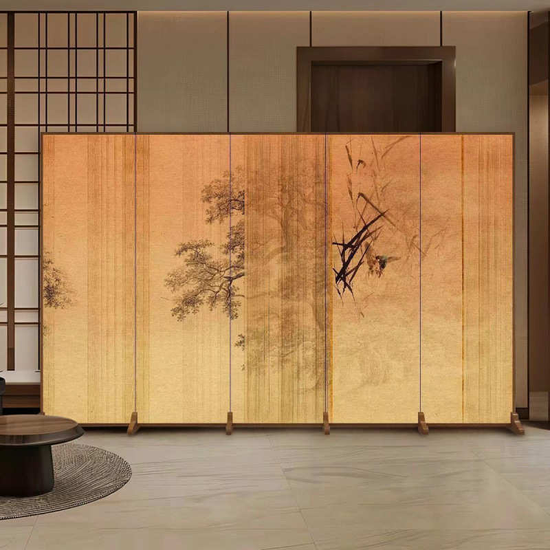 隔断客厅遮挡酒店卧室办公室立体家用折屏可移动折叠新中式屏风