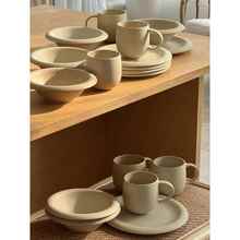 lovely days 原创侘寂风奶黄卷边一人食沙拉碗盘杯家用餐具套装