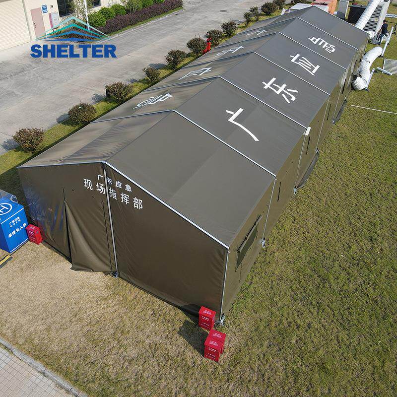 项目大跨度篷房应急救灾帐篷军事基地宿舍铝合金蓬房快速装配篷房