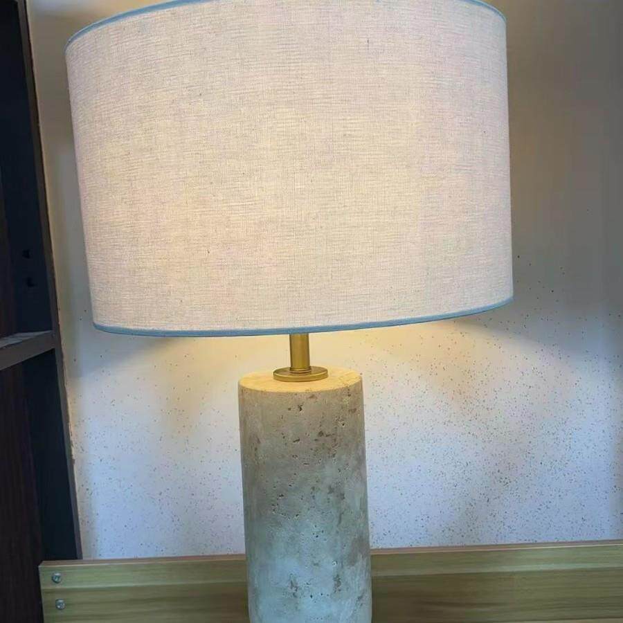 新中式台灯书房现代客床头样板间酒店灯创意卧室天然黄洞石台灯