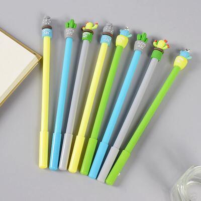 Korean stationery creative cactus pot-shaped neutral pen, su