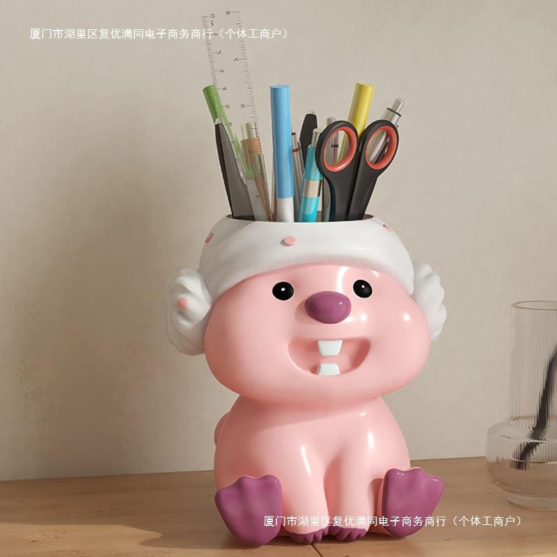 创意大容量摆件笔筒收纳盒桌面儿童学生办公室可爱多功能女孩包邮