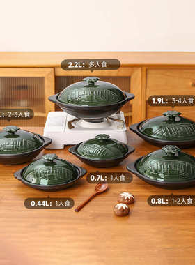 CNNB中式复古砂锅家用耐高温浅锅煲仔饭专用沙锅饭店商用陶瓷