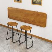 实木墙上家用吧台桌壁挂式 折叠桌悬挂桌简易学习挂墙壁电脑书餐桌