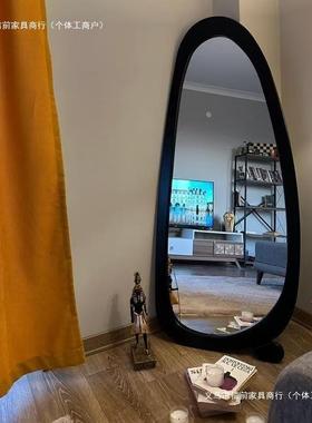 Ph异形中古全身穿衣镜紫色不规则法式可爱风家用落地试衣镜子公主