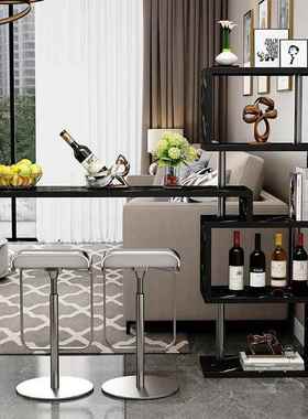 家用吧台桌约简出易小吧台租ZIF屋酒柜吧台组合简断家庭吧台隔桌
