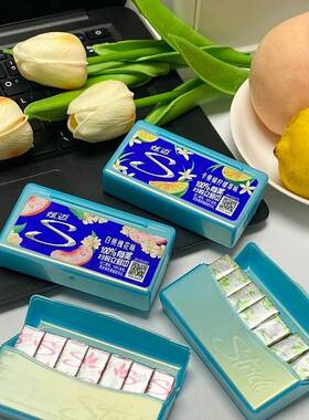 ￥炫迈白桃槐花味口香糖卡曼橘柠檬草味薄荷糖泡泡糖口气清新口香