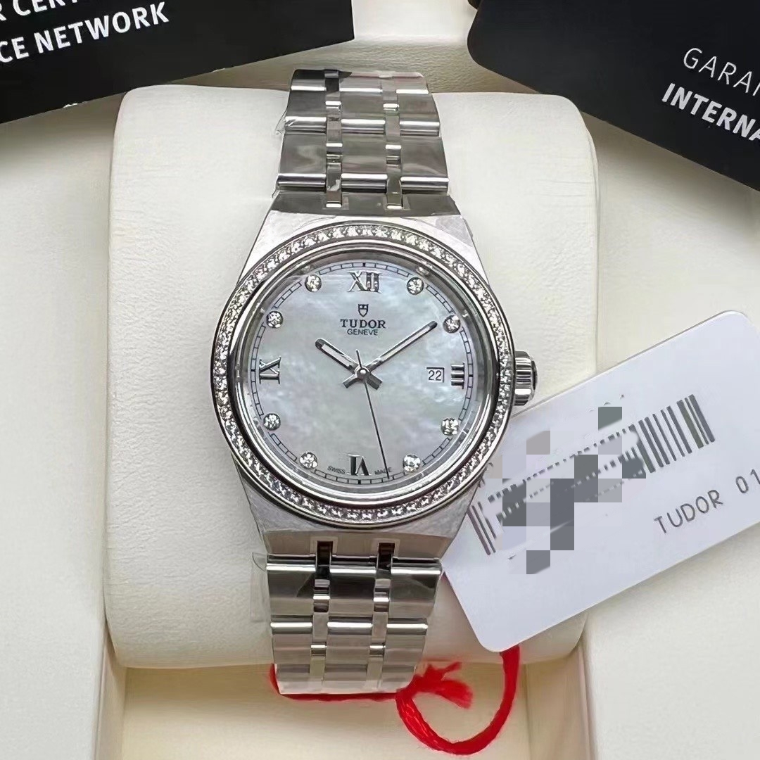 99新未使用帝舵皇家贝母盘M28320-0001自动机械女士手表正品29mm