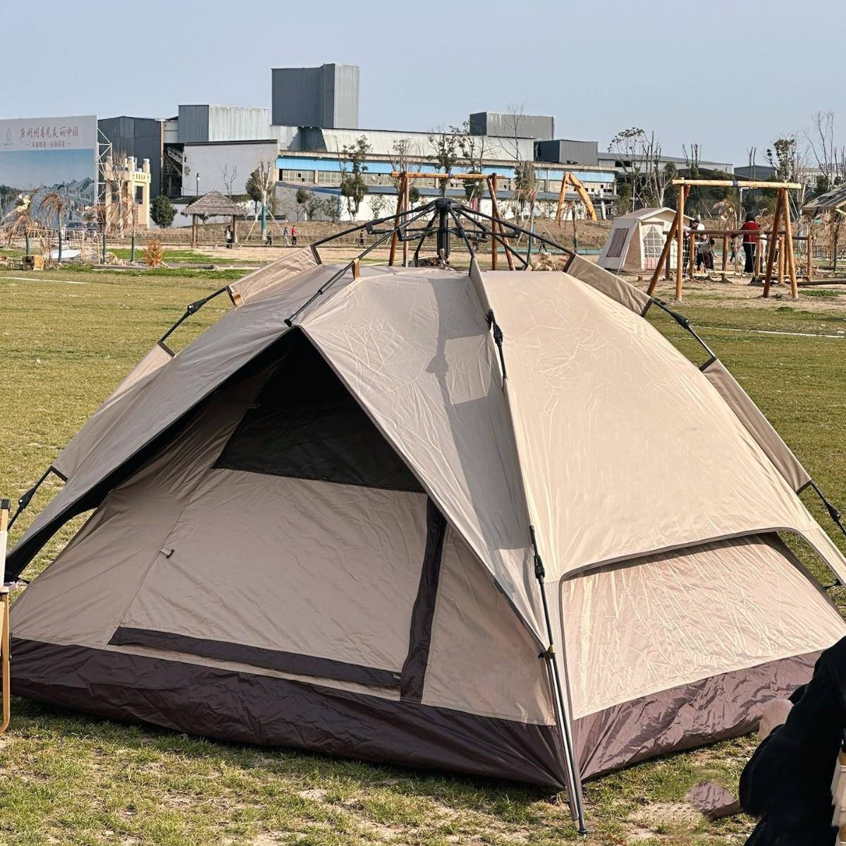 全自动帐篷户外3-4人加厚防雨双层,单双人野营防晒防暴雨篷速开