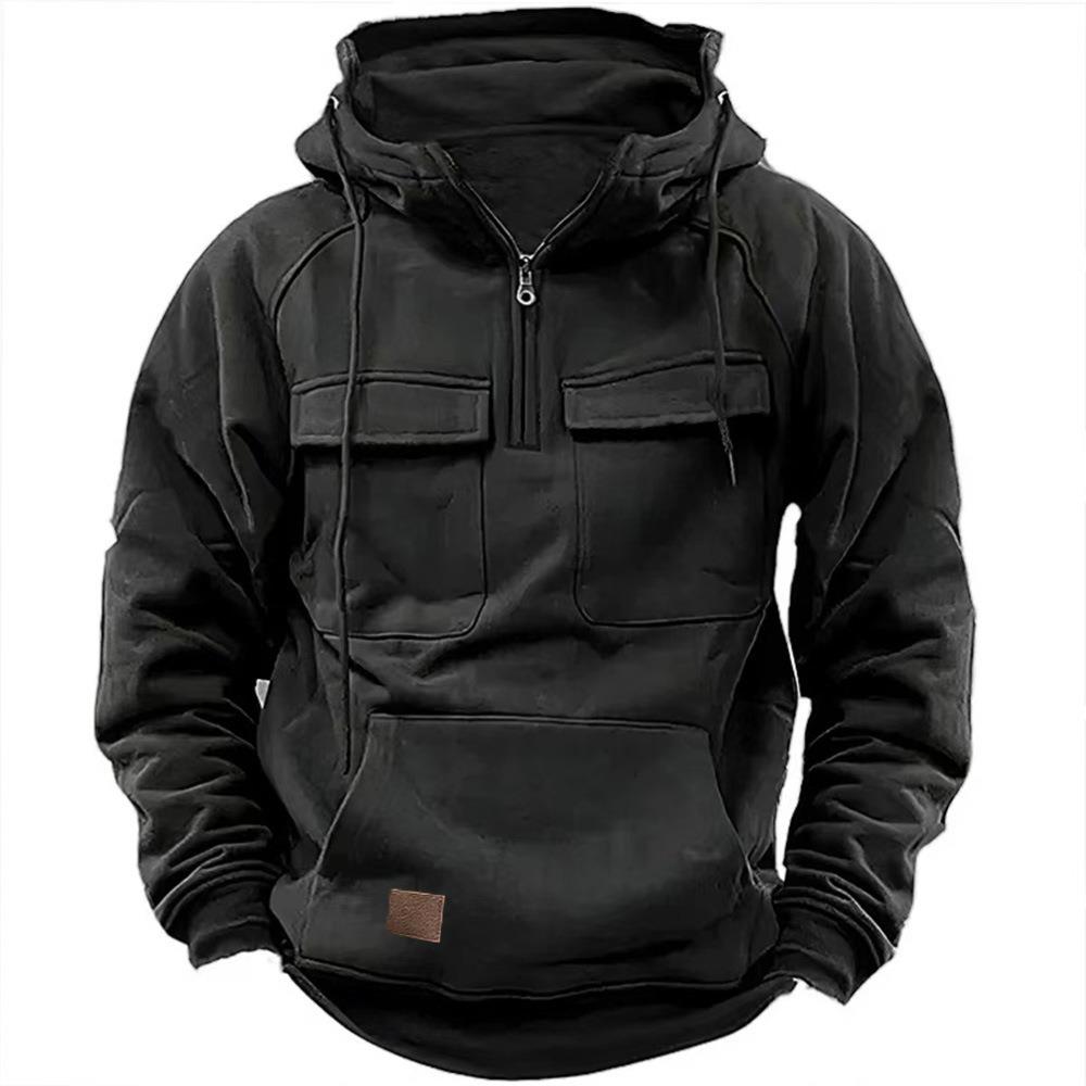 Mens Hooded Youth Sweatshirt Mens Workwear Solid Color