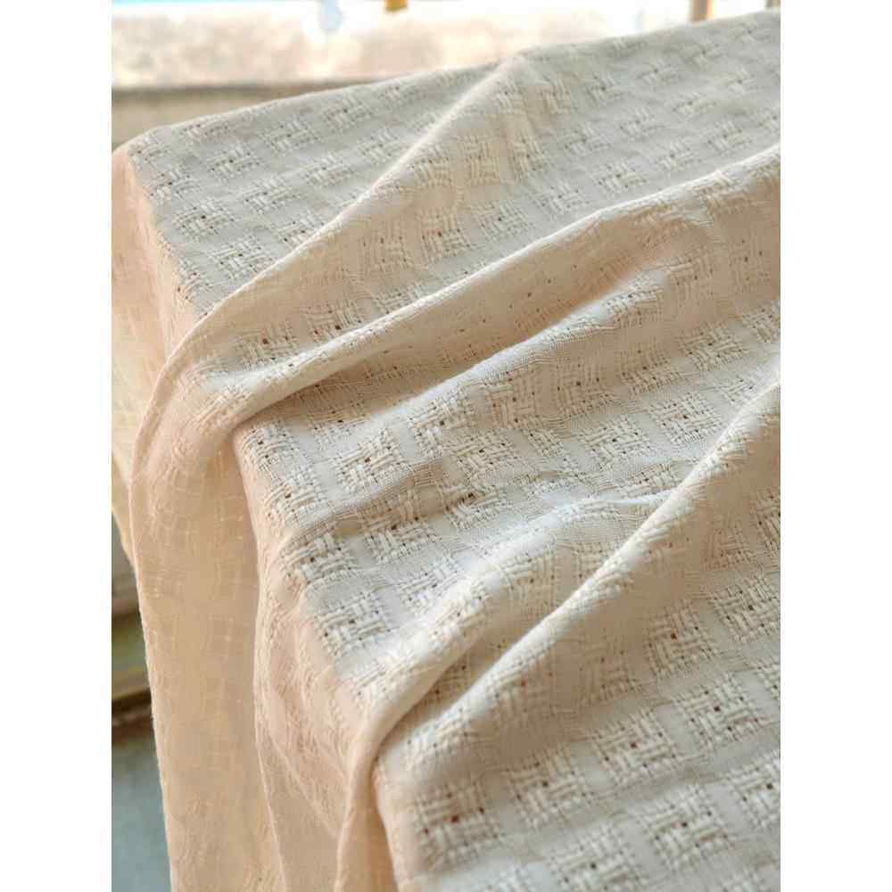 简约现代侘寂乡村法式米色奶油色格纹餐桌布茶几布艺台布装饰盖布,居家布艺,桌布,淘宝优惠券,粉丝福利购,淘宝优惠卷