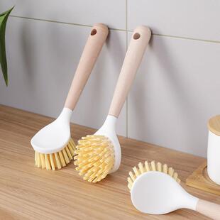 Beechwood Handle Long Pot Need Scrubber Bend Cle for