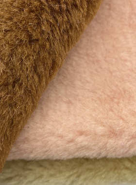 平剪羊毛面料 时装童装鞋帽羊剪绒面料 50%真羊毛绒面料