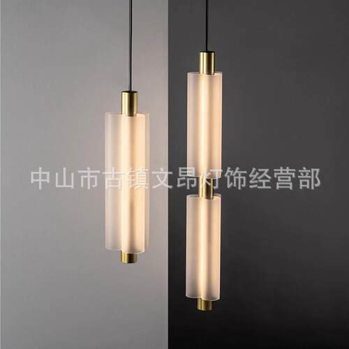 北欧创意画轴吊灯 简约艺术床头吧台橱窗样板间背景墙装饰小吊灯