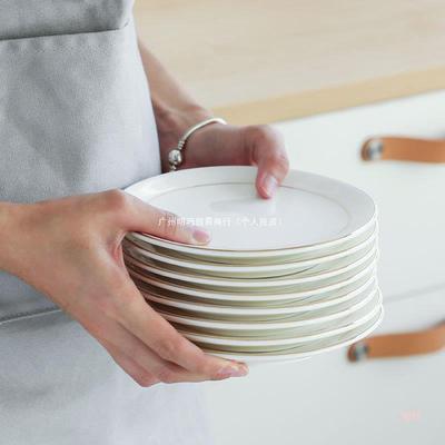 10支装6英寸餐碟吐骨碟家用陶瓷餐盘6寸骨头碟盘小轻奢骨盘碟盘子