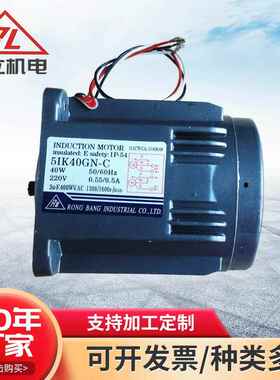 厂家供应5IK40GN-C 单相定速马达 40W荣邦定速马达 微型定速电机