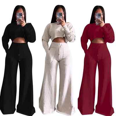 Womens Casual 3Color Autumn and Winter Sports Mopping Pants