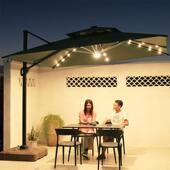 遮阳伞户外庭院太阳伞室外院子遮阳棚罗马伞商用白色户外伞庭院伞