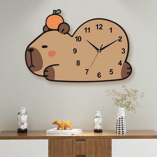 钟表挂钟客厅个性创意时尚家用挂钟奶油风新款挂墙壁灯装饰画时钟